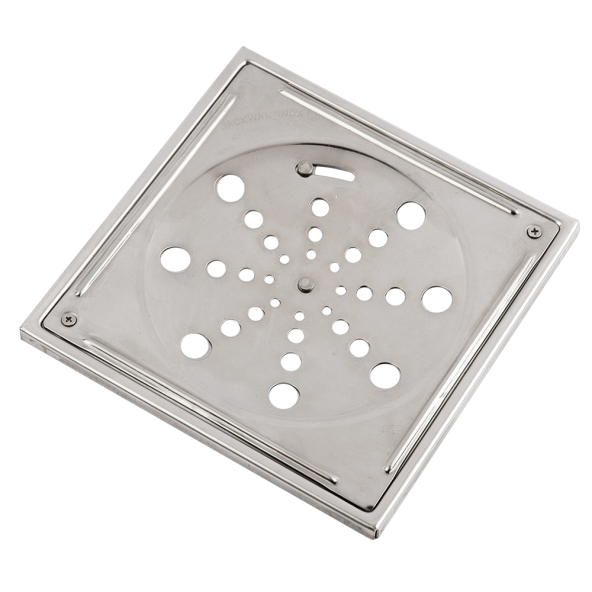 Grelha Quadrada Côncova, com Fecho 15 [150mm] - Aço Inox 304