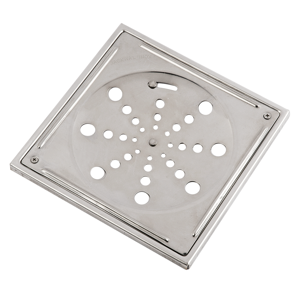 Grelha Quadrada Côncova, com Fecho 15 [150mm] - Aço Inox 304