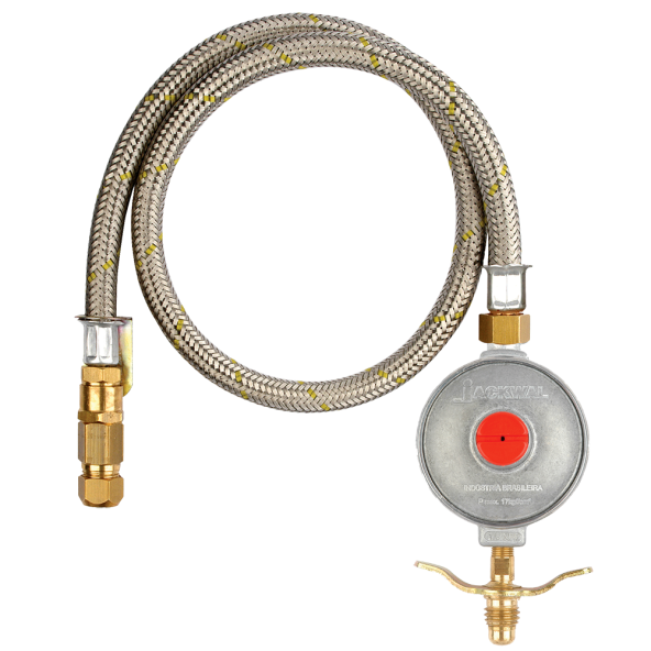 Regulador 5kg/h + Aperto rápido + Ligação 1,20 m e Niple Borboleta