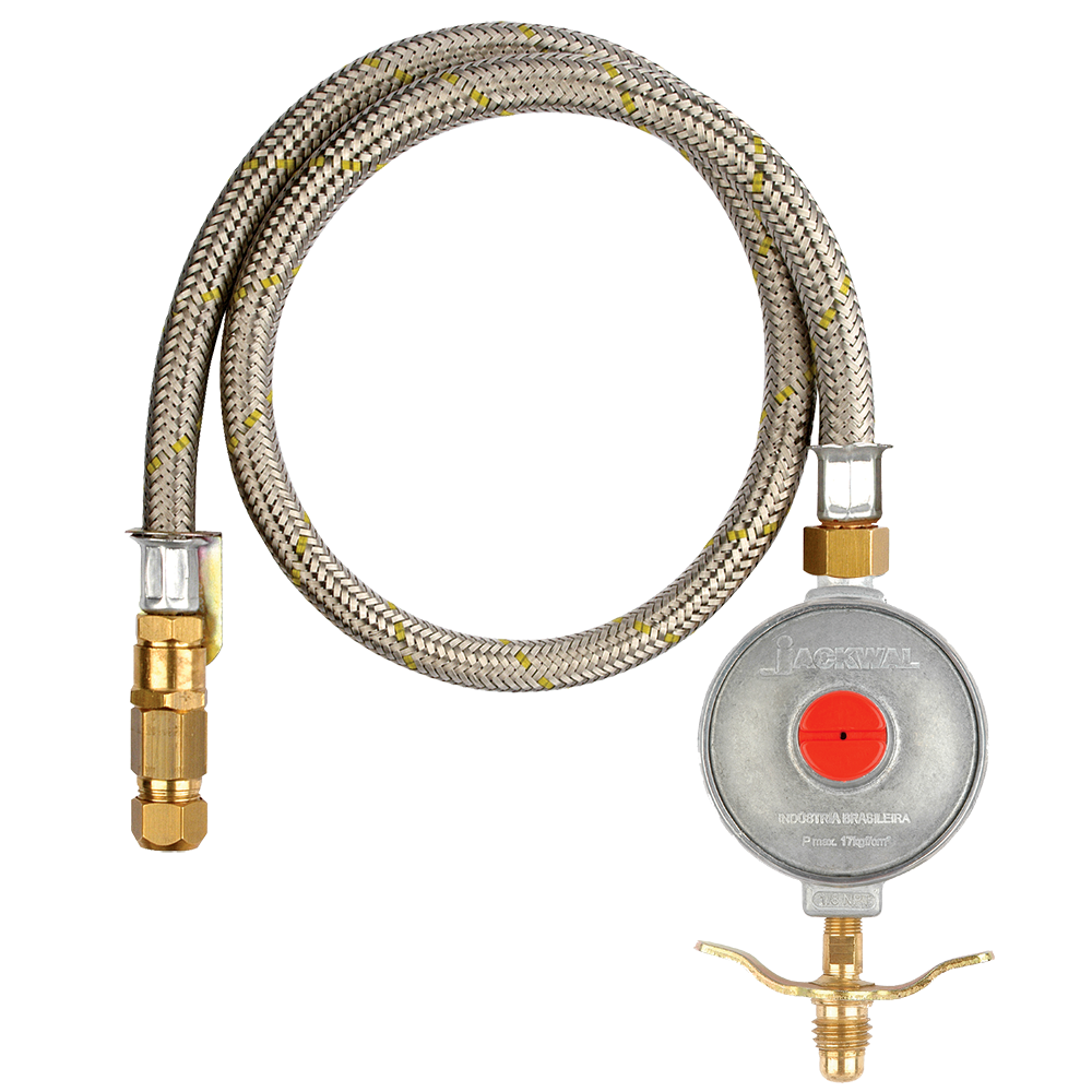 Regulador 5kg/h + Aperto rápido + Ligação 1,20 m e Niple Borboleta