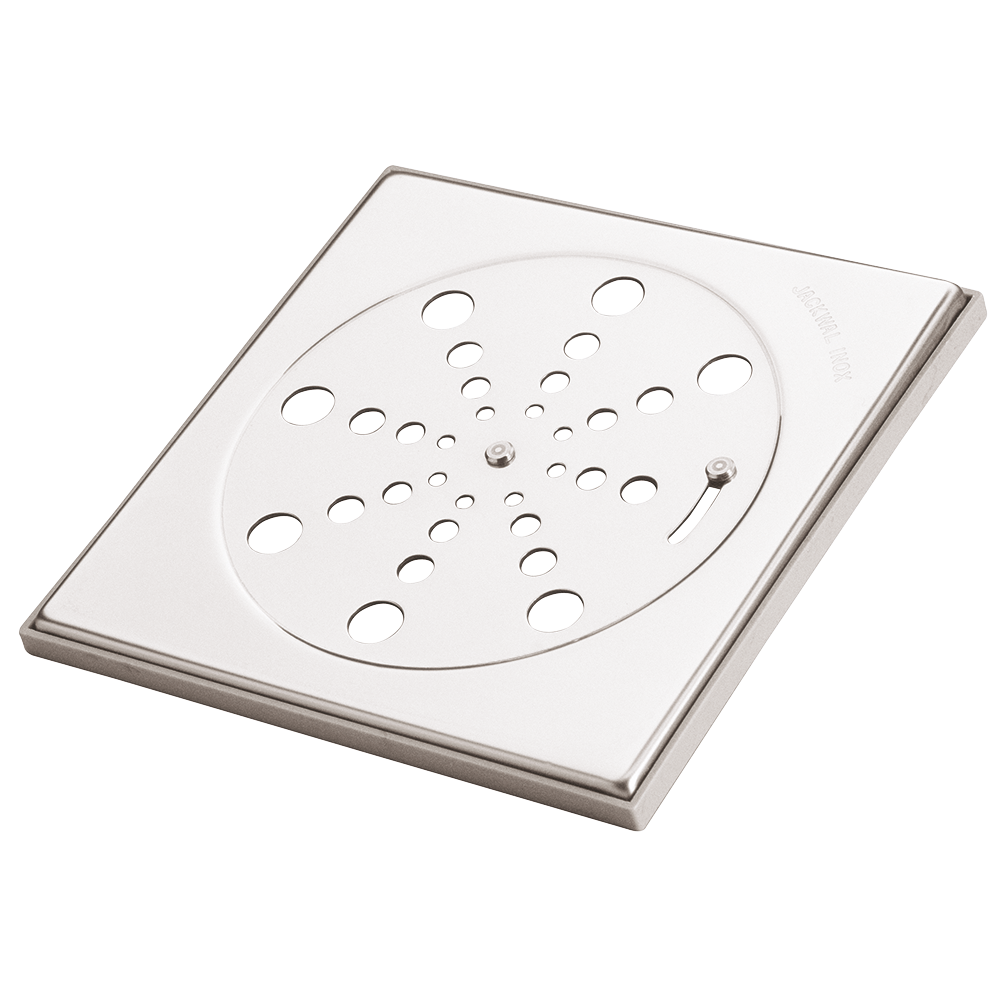 Grelha Quadrada 15 [150mm] Aco Inox 304 C/ Fecho C/ Moldura PP
