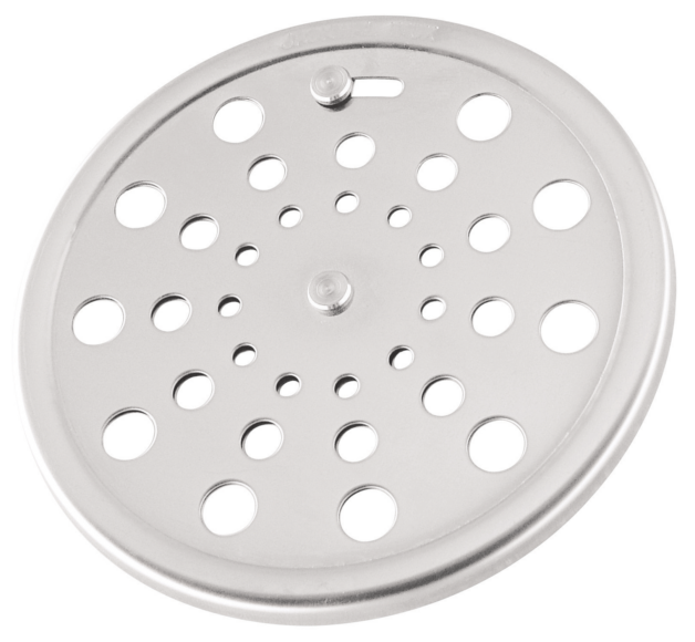 Grelha Redonda 15 [150mm] Aco Inox 304 C/ Fecho C/ Moldura PP