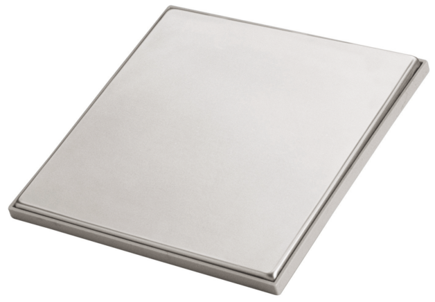 Tampa Cega Quadrada 15 [150mm] Aco Inox 304 C/ Moldura PP