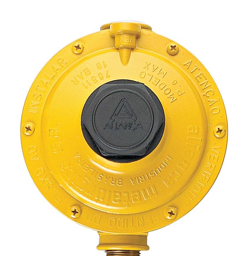 Regulador GLP 12kg/h 2,8kpa Entrada 1/2 NPT [I] x Saída 1/2 NPT [I]