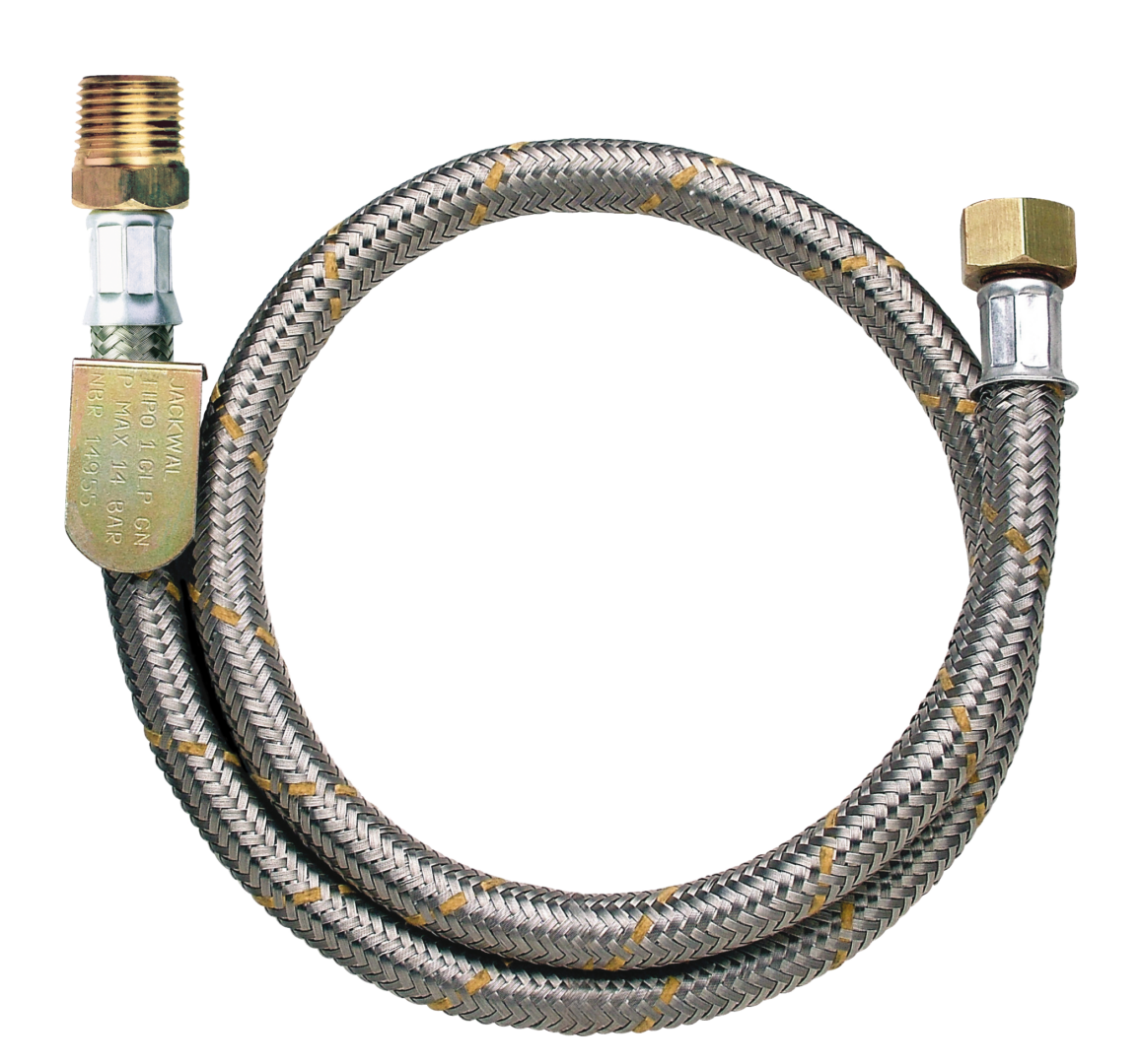 Ligação Flex. Borracha Fogão 1,00m Diam. 3/8 – 1/2 NPT [E x I] EC6