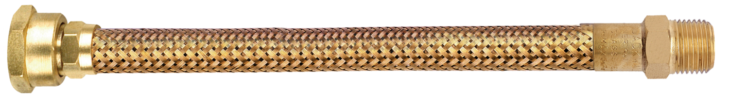 Ligação Flex. Tombak 30cm Diam. 3/8 – 3/4 BSP [I] x 1/2 BSP [E]