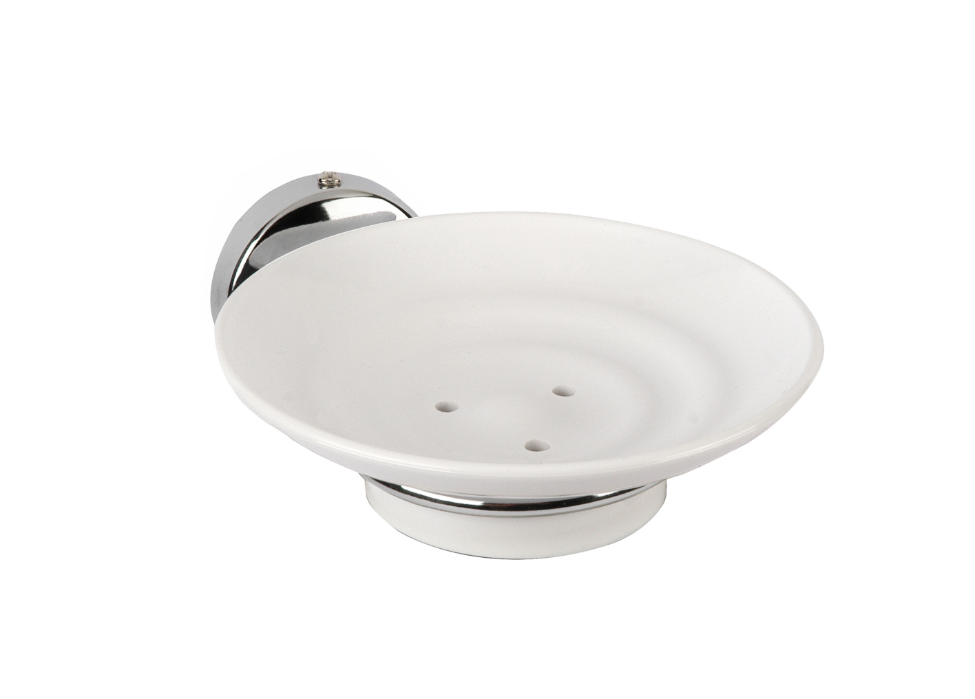 Saboneteira PS Branco Redonda Standard