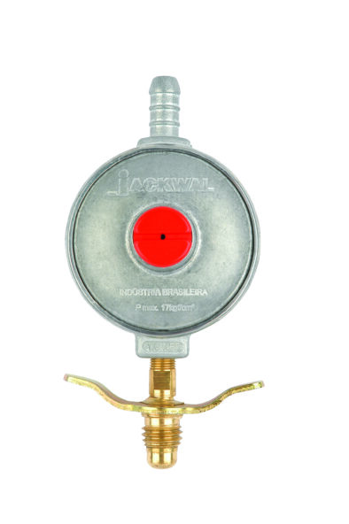 Regulador GLP 5kg/h 2,8kpa C/Registro TM 3/8 x Borboleta 5/8 UNC