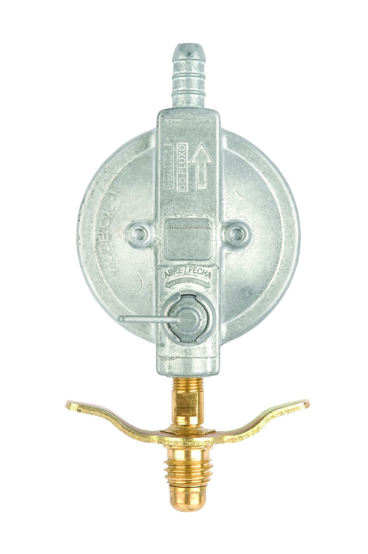 Regulador GLP 5kg/h 2,8kpa C/Registro TM 3/8 x Borboleta 5/8 UNC